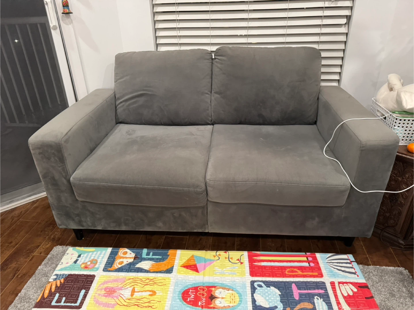 Modern Grey 2-Seater Sofa – Great Condition!