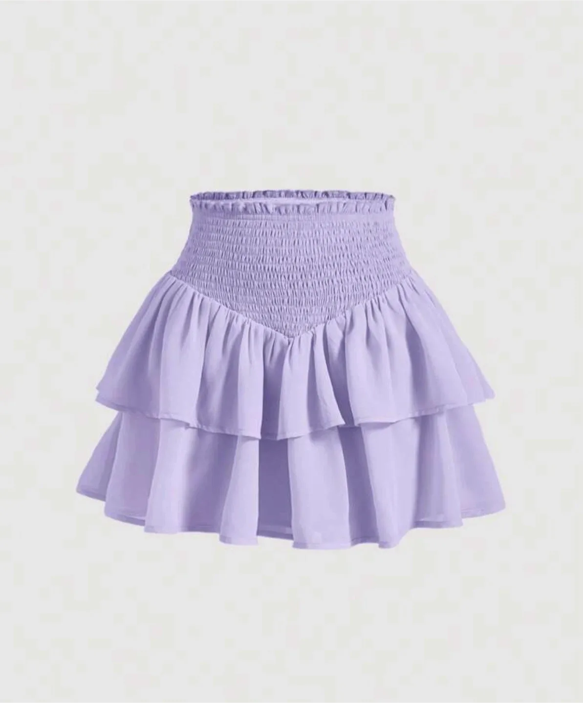 Shein Purple Ruffle Mini Skirt - Size M thumbnail