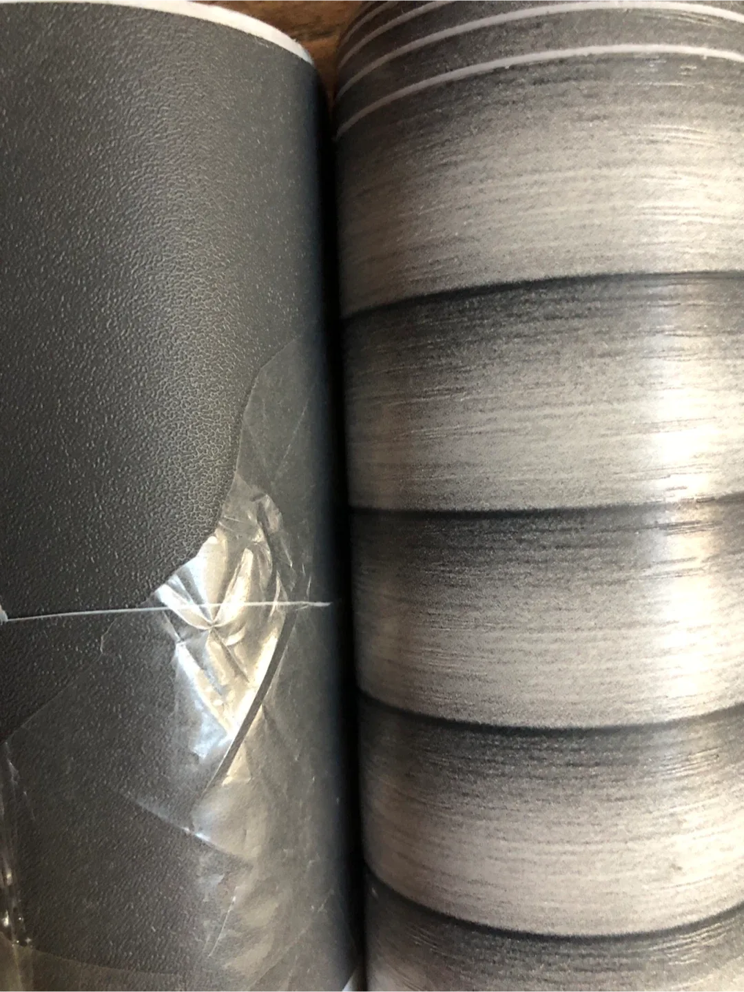 Wide & long roll of Grey & white Wallpaper Peel and Stick thumbnail