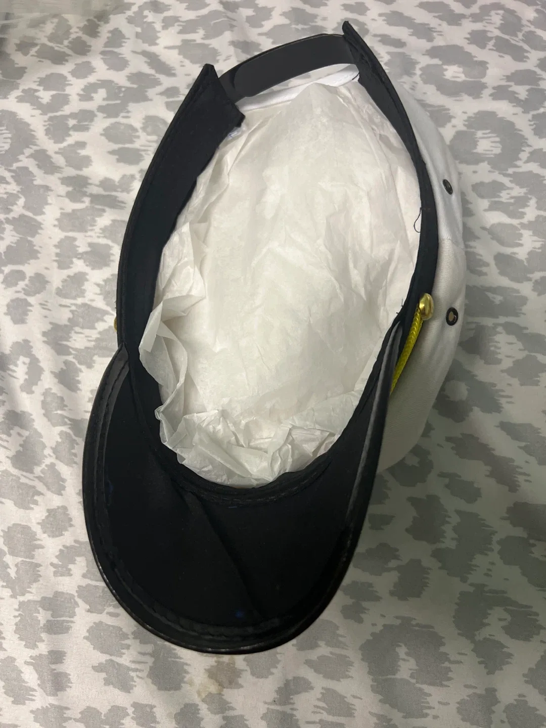 Halloween Marching Band Hat - White w/ Yellow Cord image indicator(2)