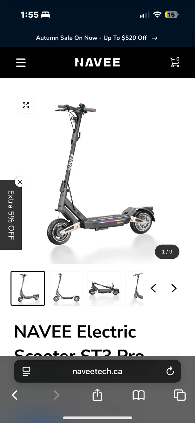 NAVEE Electric Scooter ST3 Pro - High Performance image indicator(2)