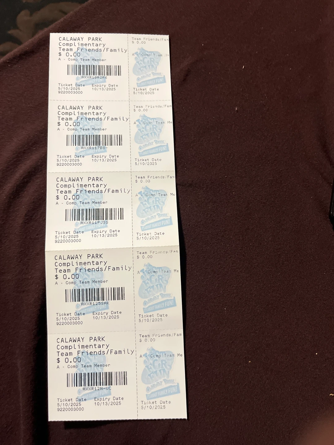 Calaway Park Complimentary Tickets - Expire Oct 13, 2025