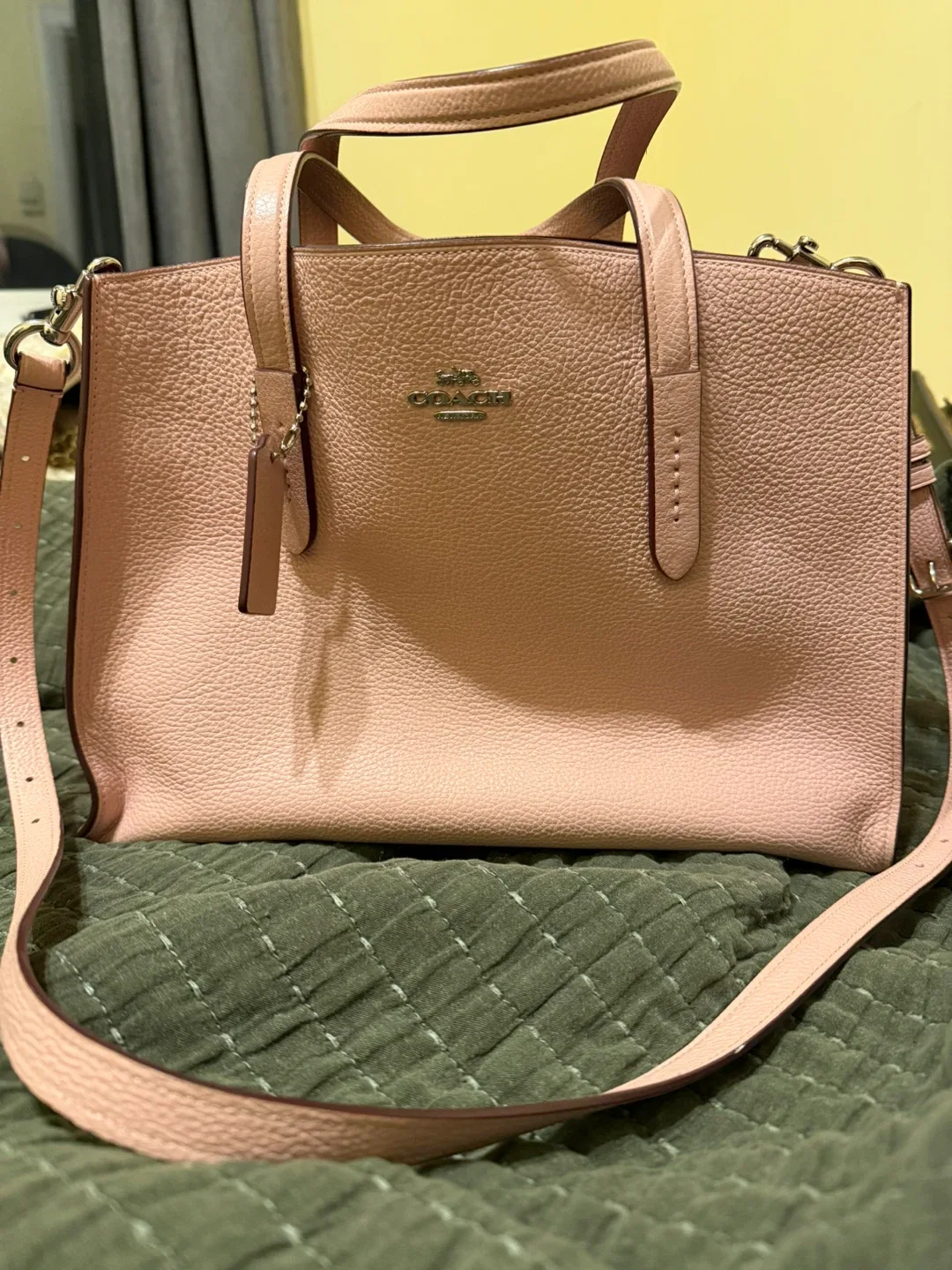 Coach Pink Leather Satchel thumbnail