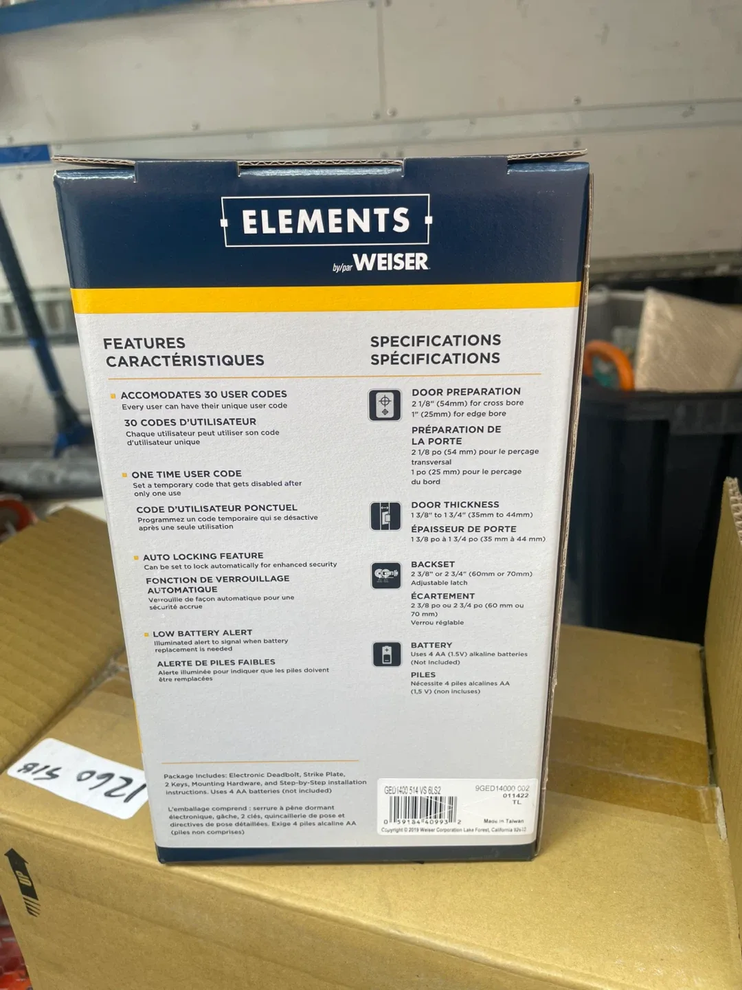 Elements by Weiser Touchscreen Electronic Deadbolt image indicator(2)