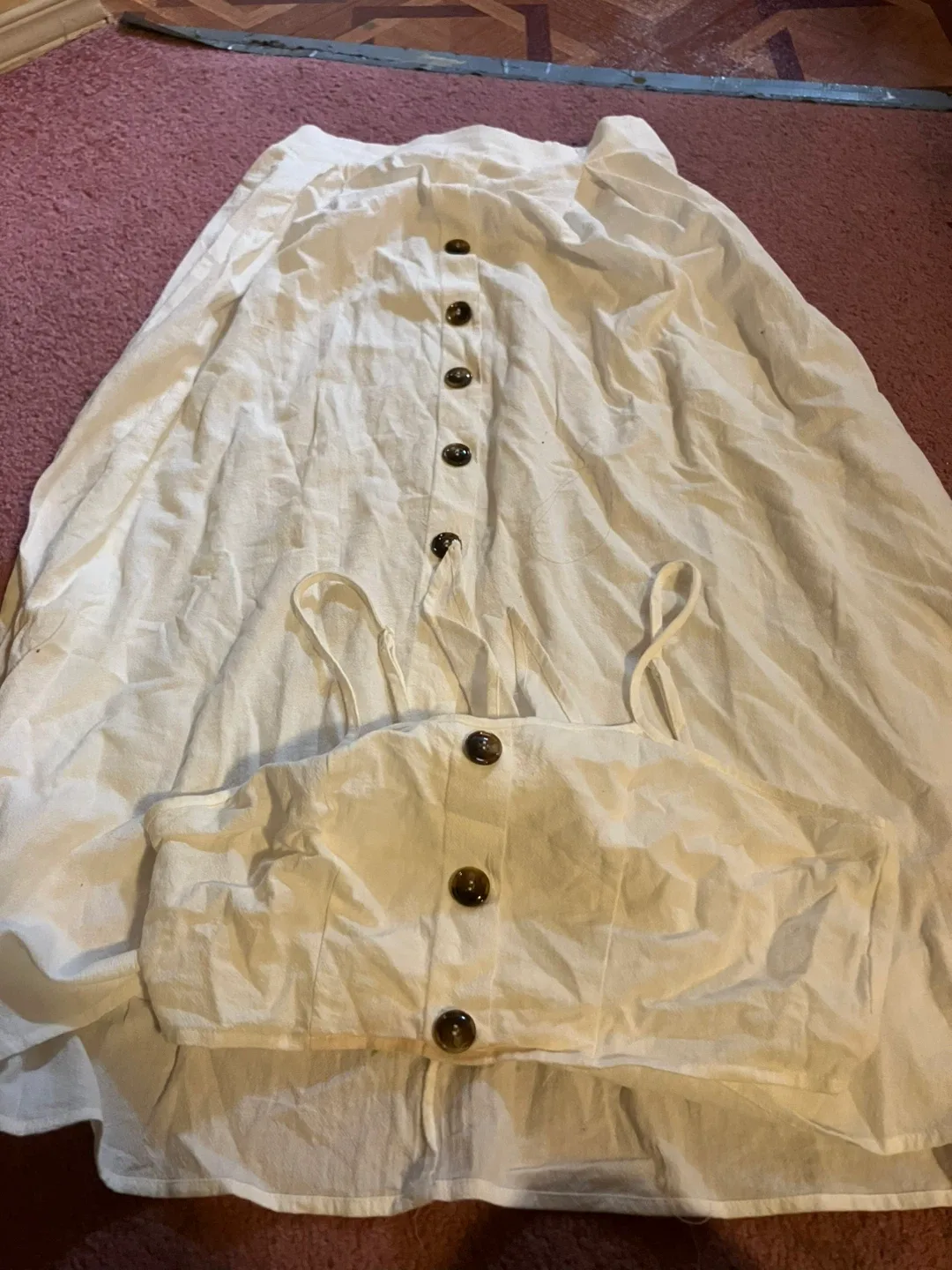 White Two-Piece Set (Beach Dress from SHEIN) image indicator(2)