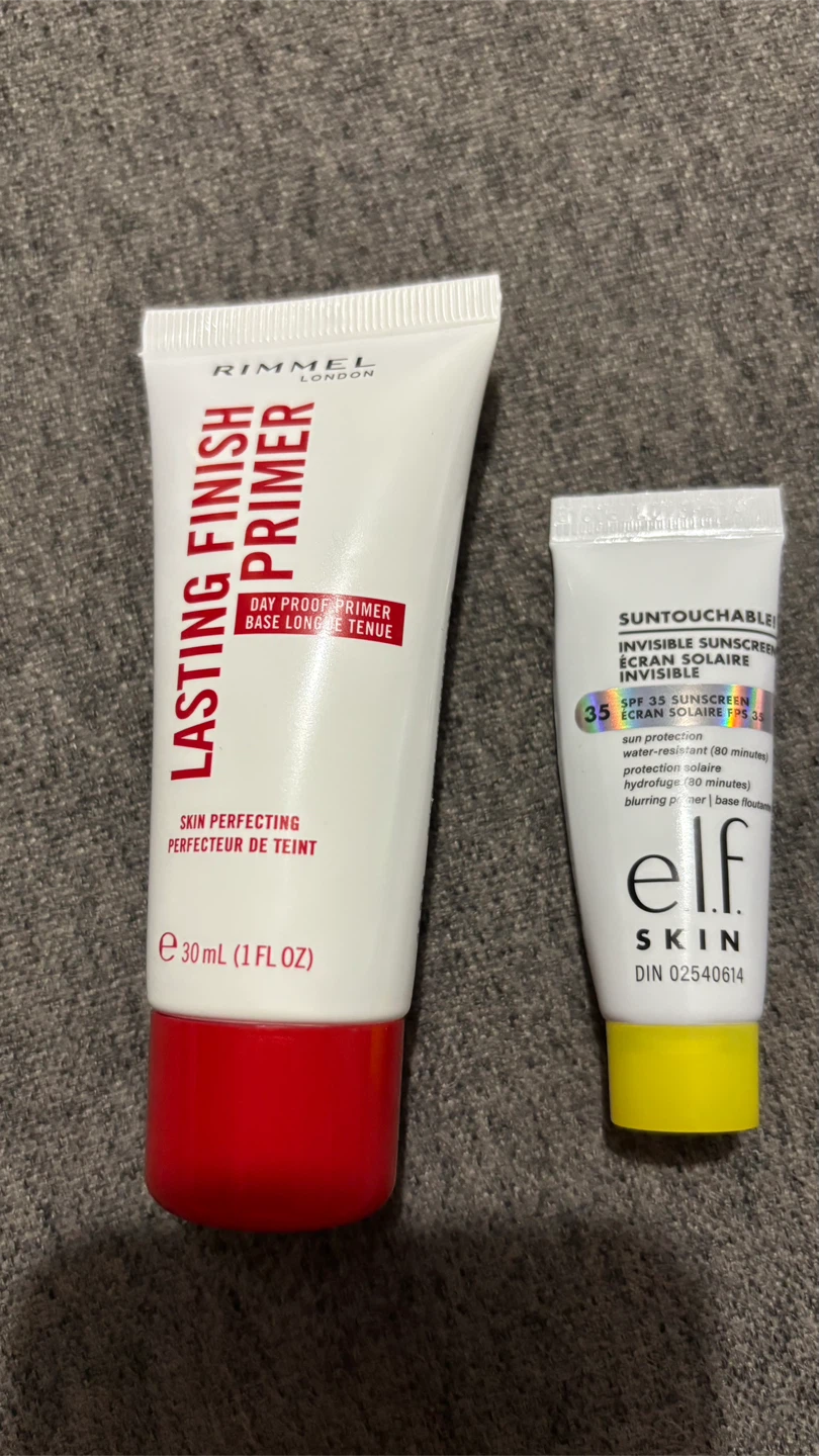 Free Rimmel Lasting Finish Primer & e.l.f Sunscreen