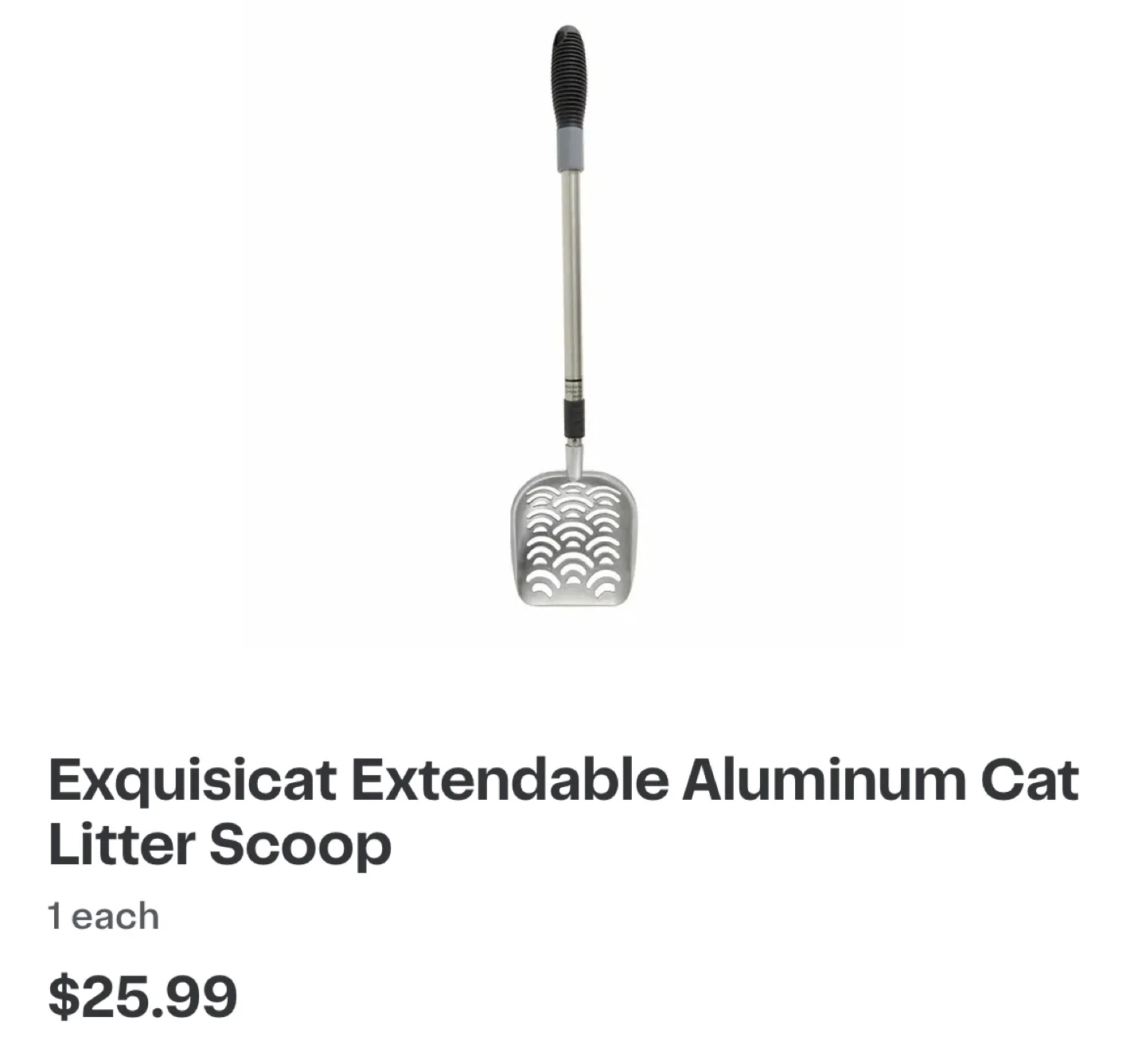 Exquisicat Extendable Aluminum Cat Litter Scoop thumbnail