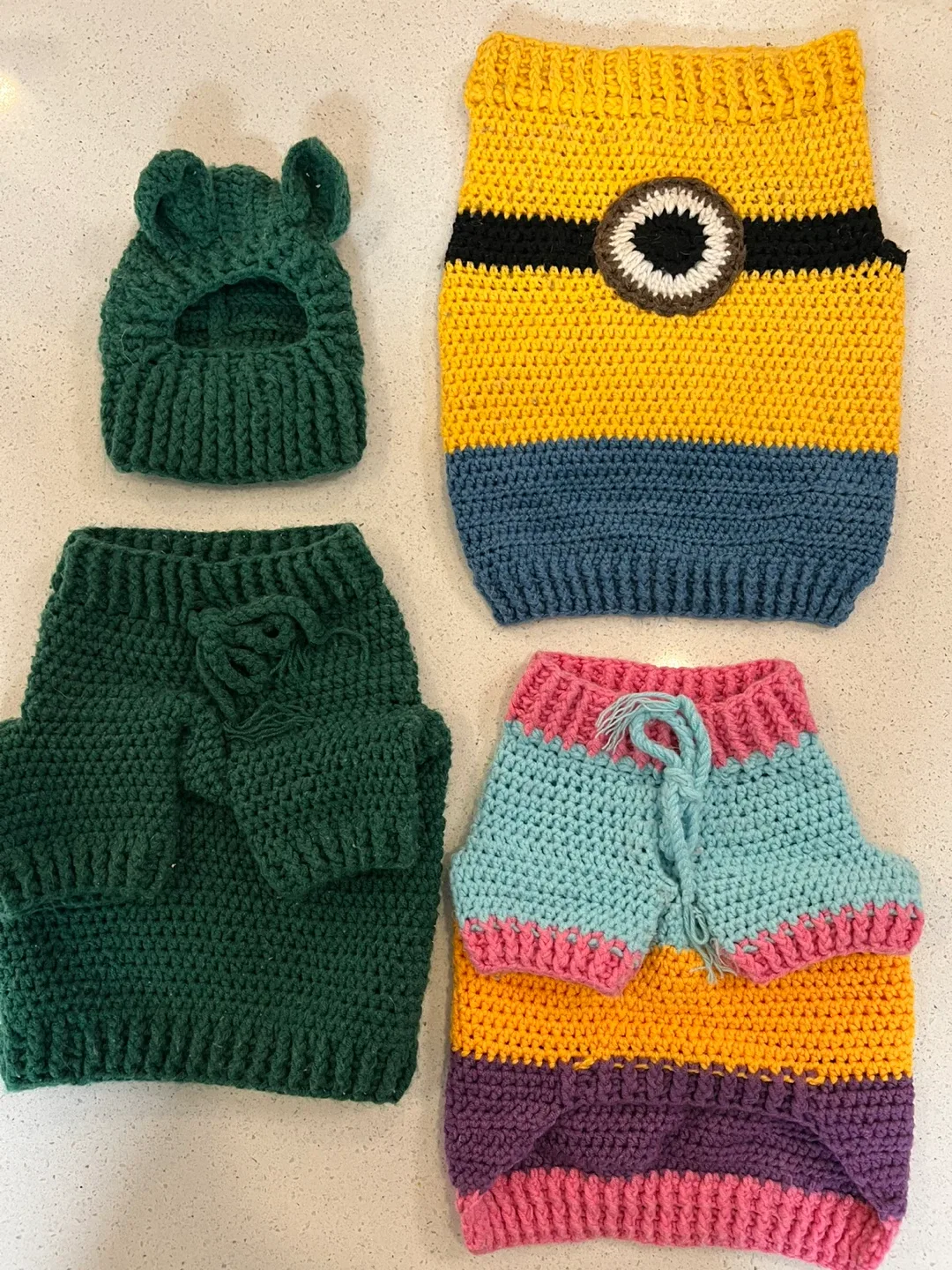 Handmade Crocheted Dog Sweaters - set of 3 thumbnail