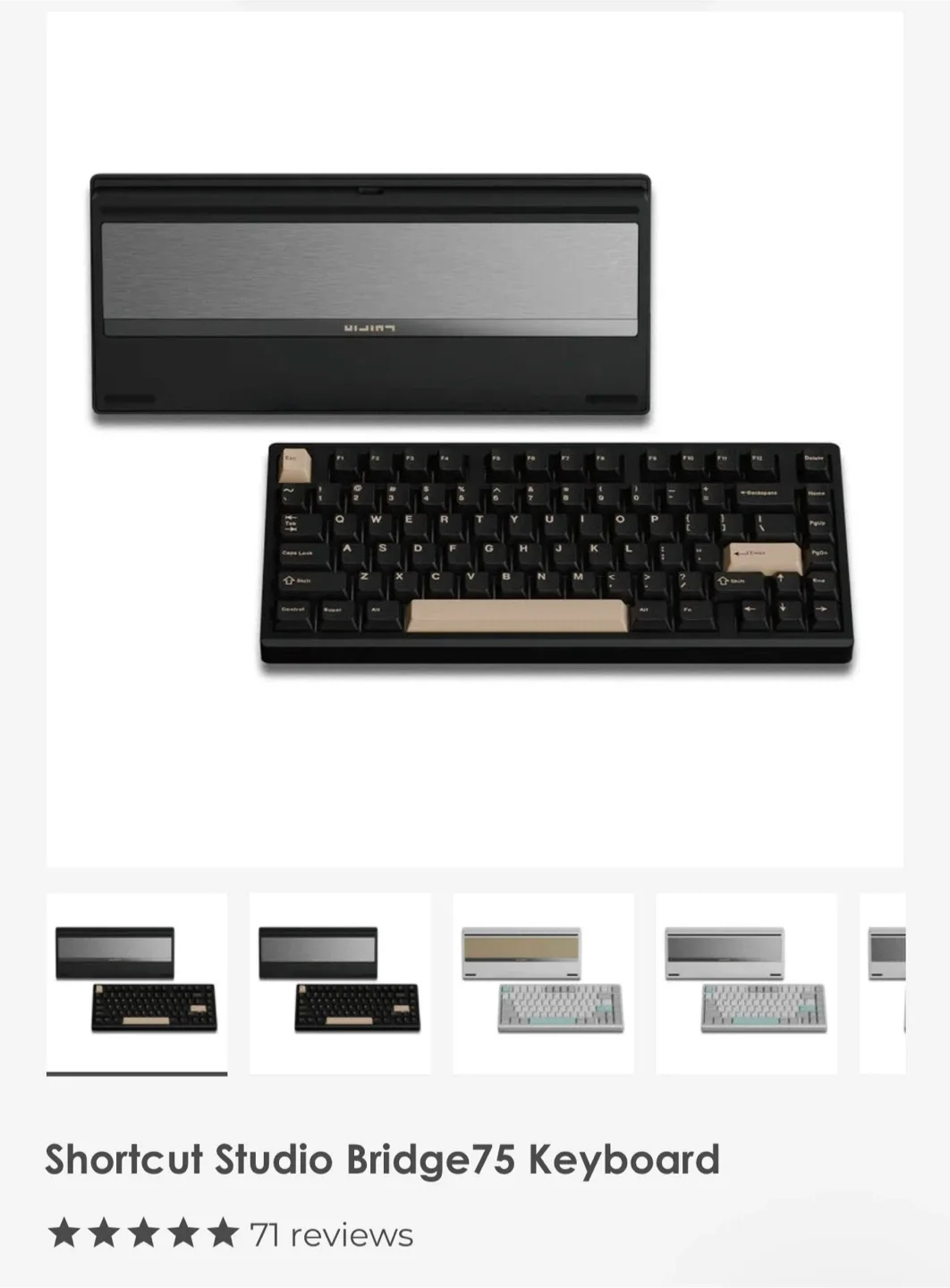 Shortcut Studio Bridge75 Plus Mechanical Keyboard thumbnail
