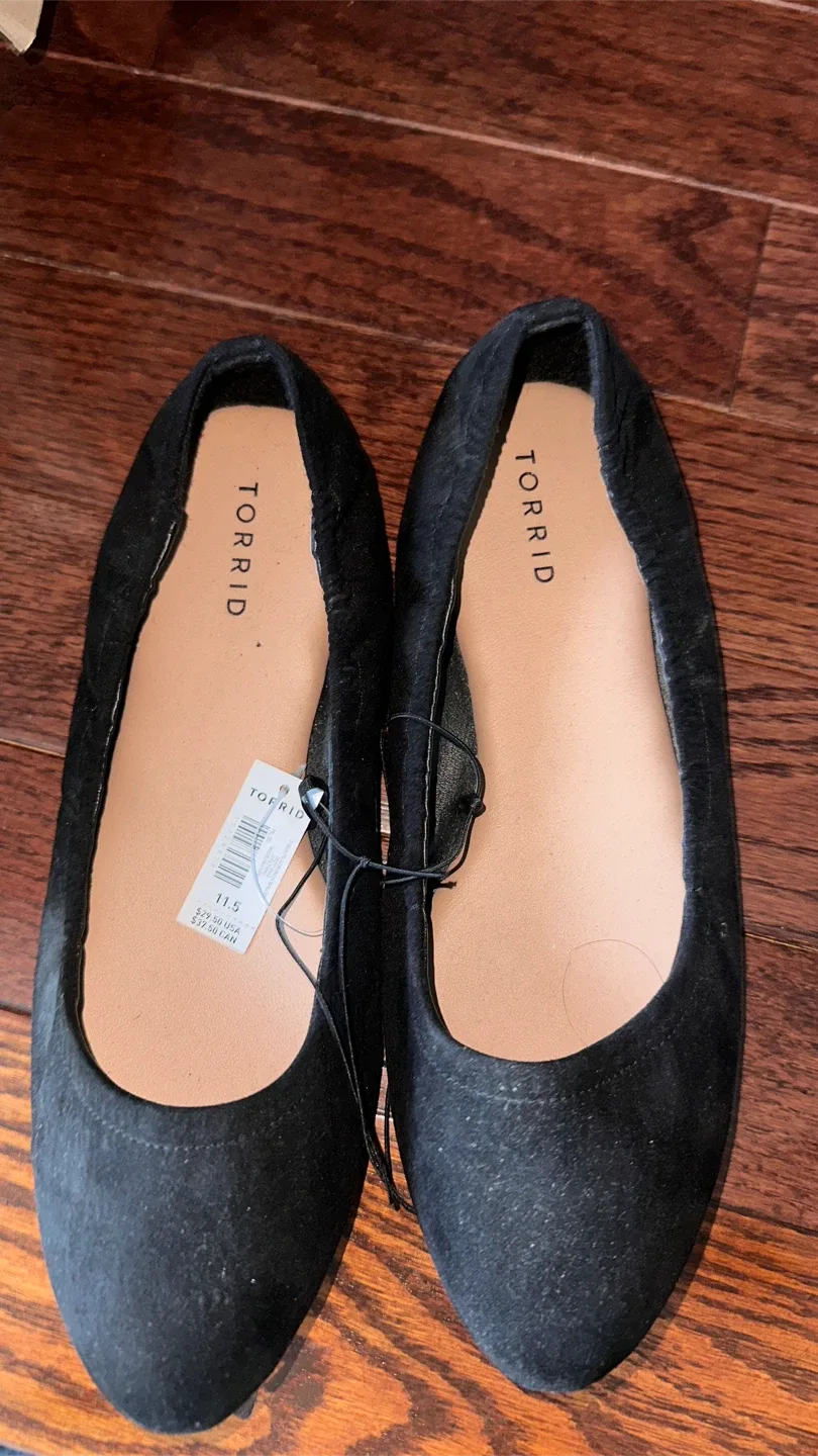 New Torrid Black Ballet Flats - Size 11.5 thumbnail