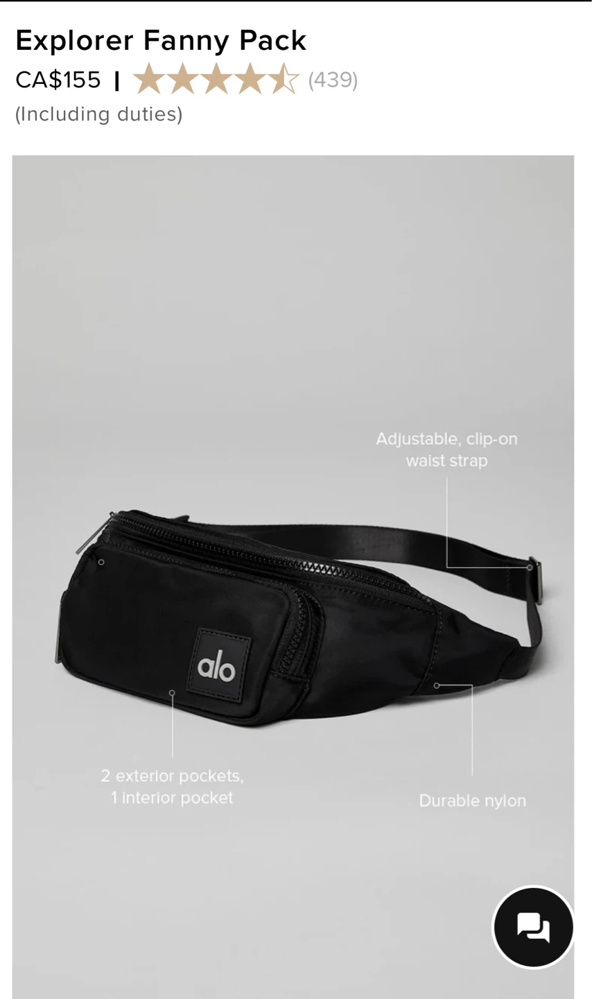 ALO Yoga Explorer Fanny Pack - Black - photo 4