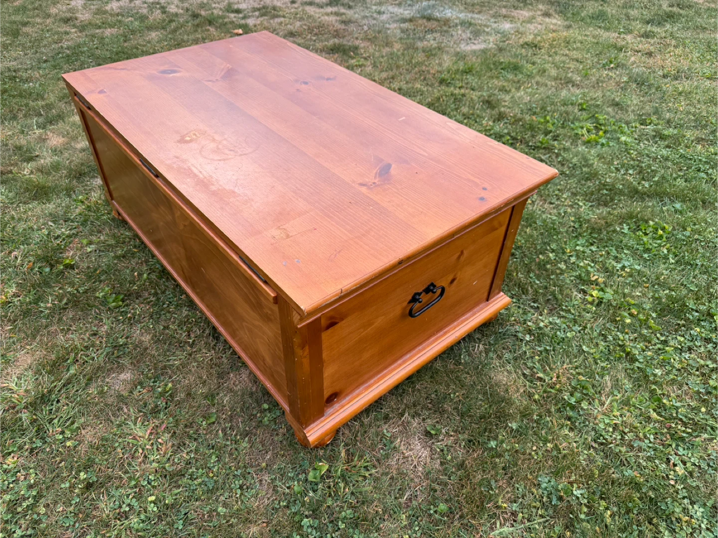 Wooden Storage Chest with Drawer - photo 4