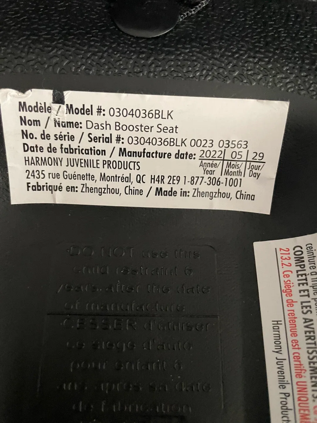 Harmony Dash Booster Seat - Black 🥕 image indicator(3)