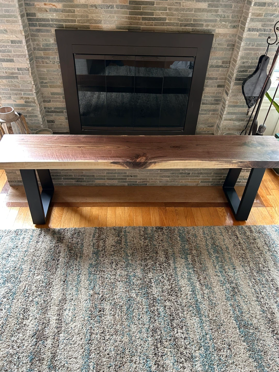 Live Edge Black Walnut Bench