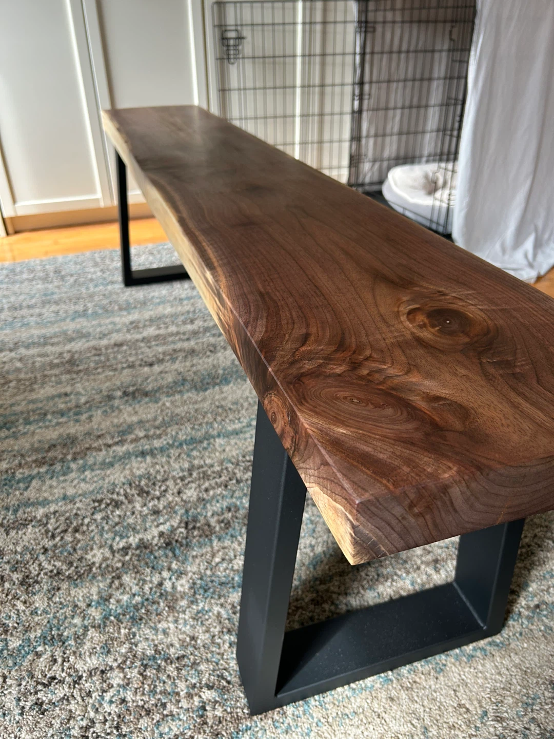 Live Edge Black Walnut Bench - photo 3