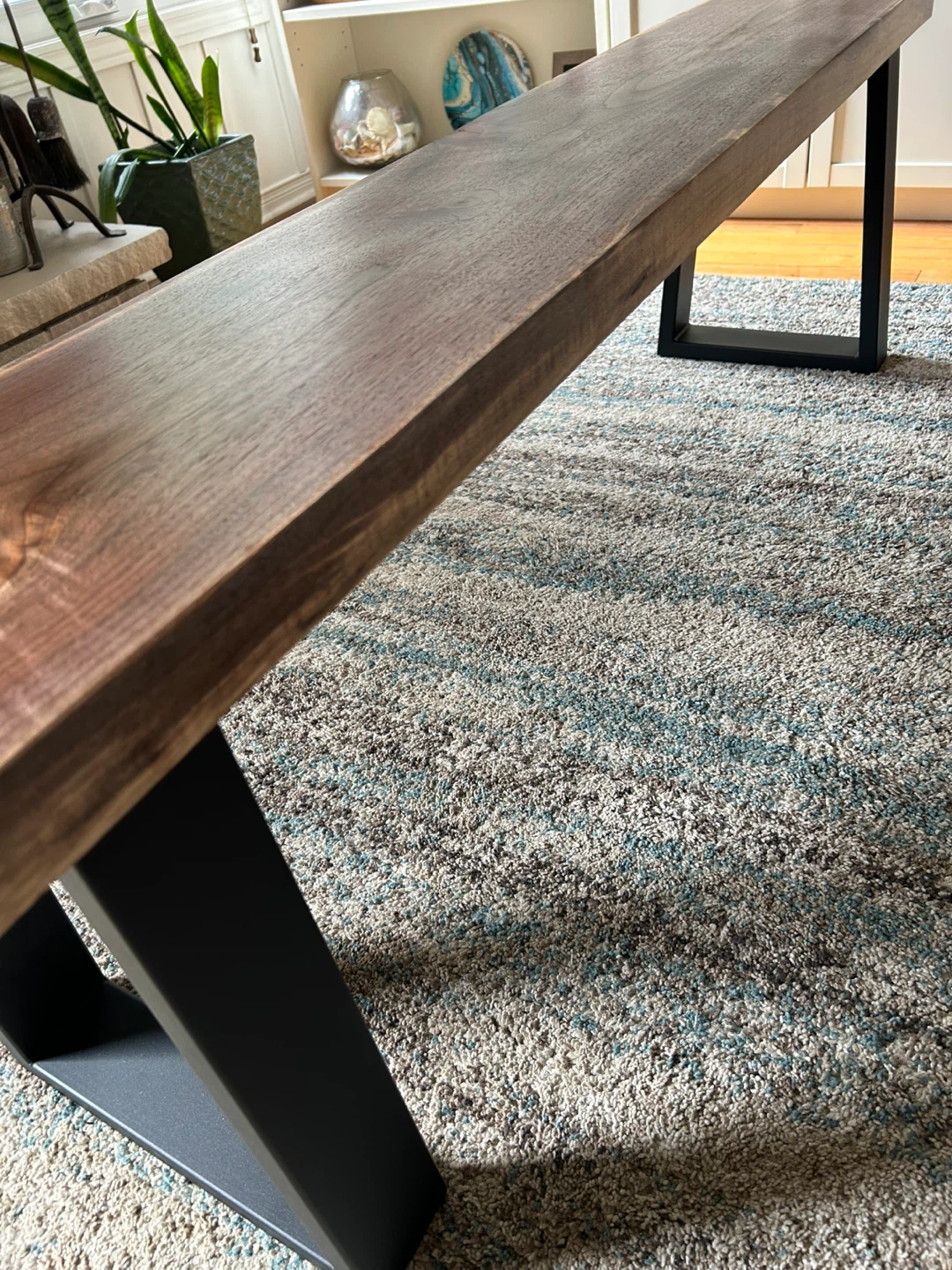 Live Edge Black Walnut Bench - photo 5