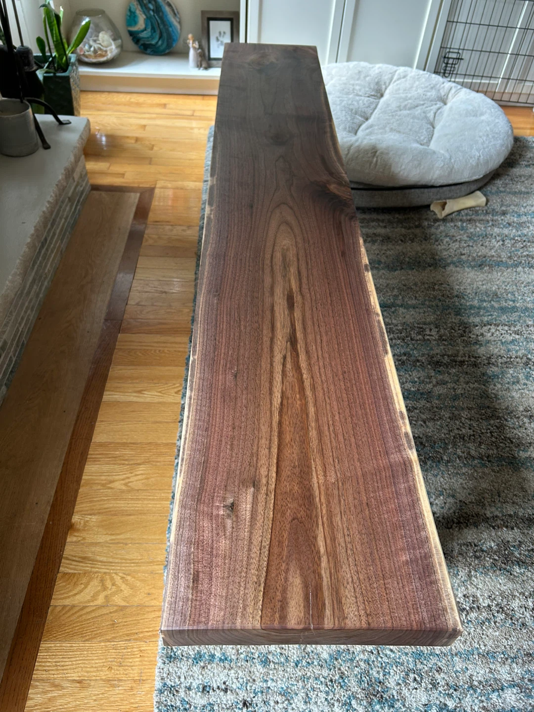 Live Edge Black Walnut Bench - photo 2