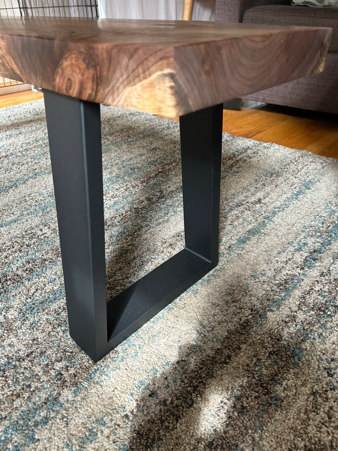 Live Edge Black Walnut Bench - photo 4