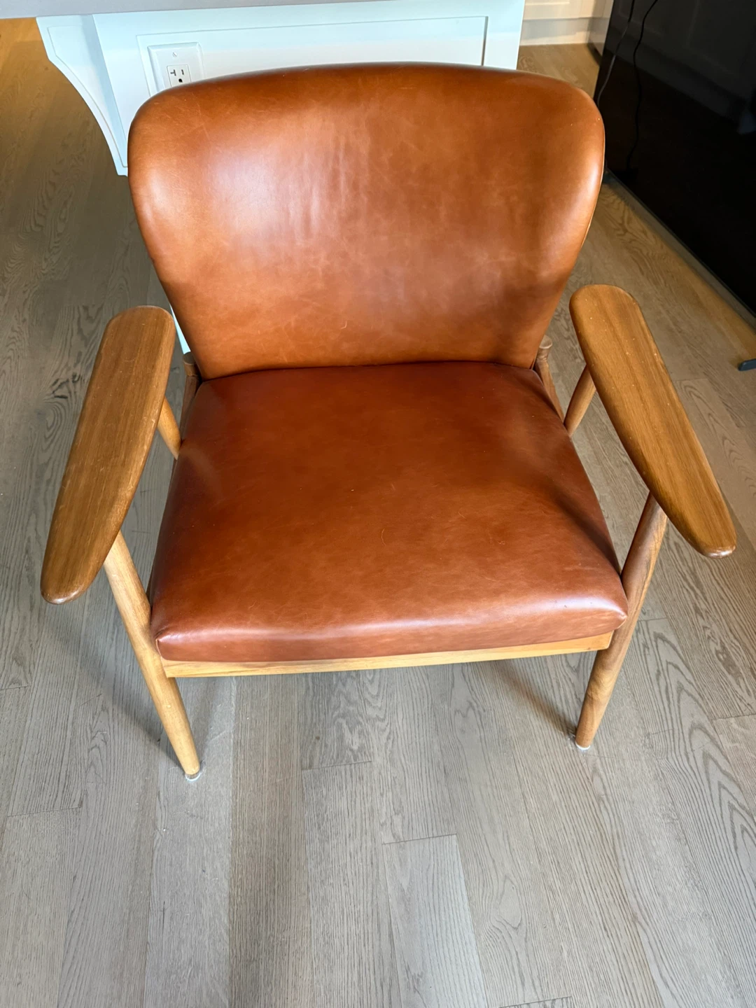 CB2 Leather Armchair