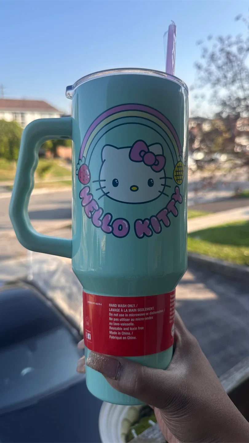 Hello Kitty Tumbler with Handle & Straw 40oz thumbnail