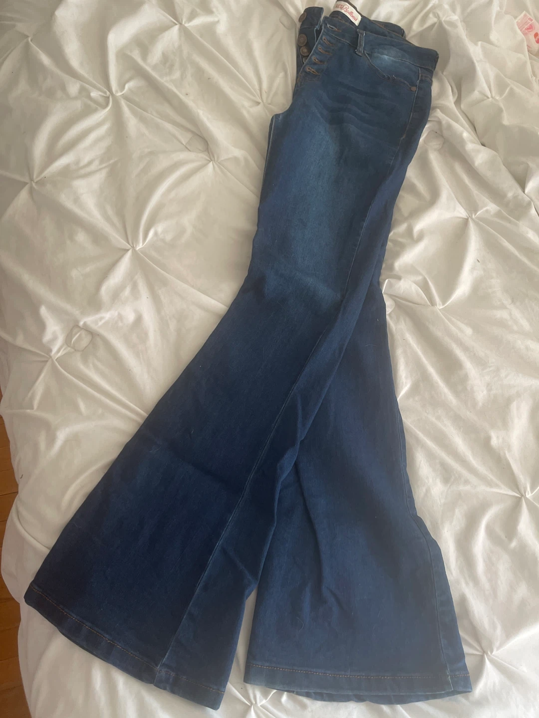 Red Bottoms Flare Jeans - photo 3