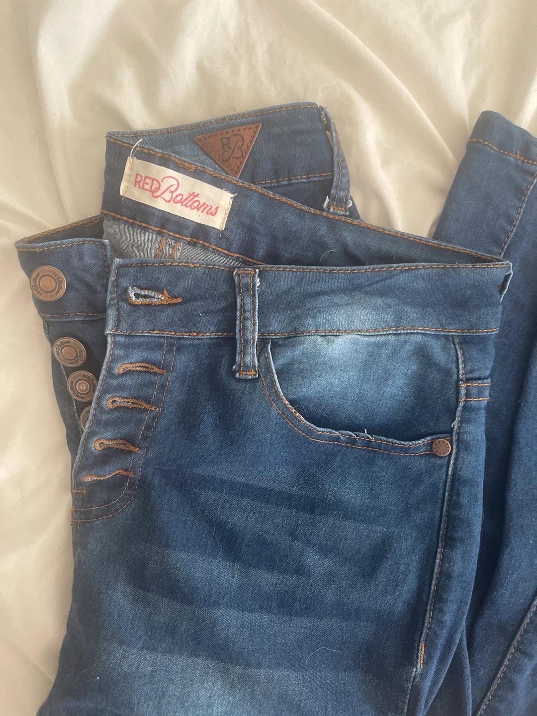 Red Bottoms Flare Jeans - photo 2