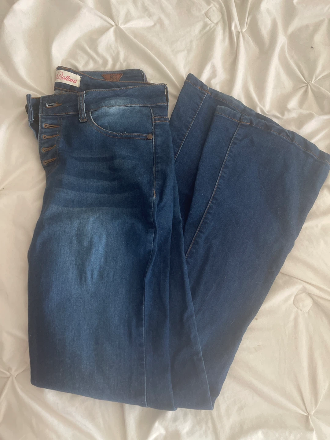 Red Bottoms Flare Jeans