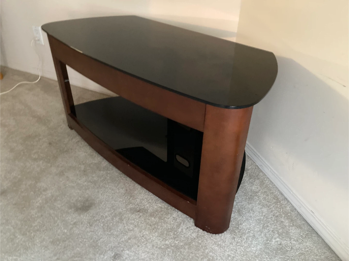 Glass shelf TV stand - photo 3