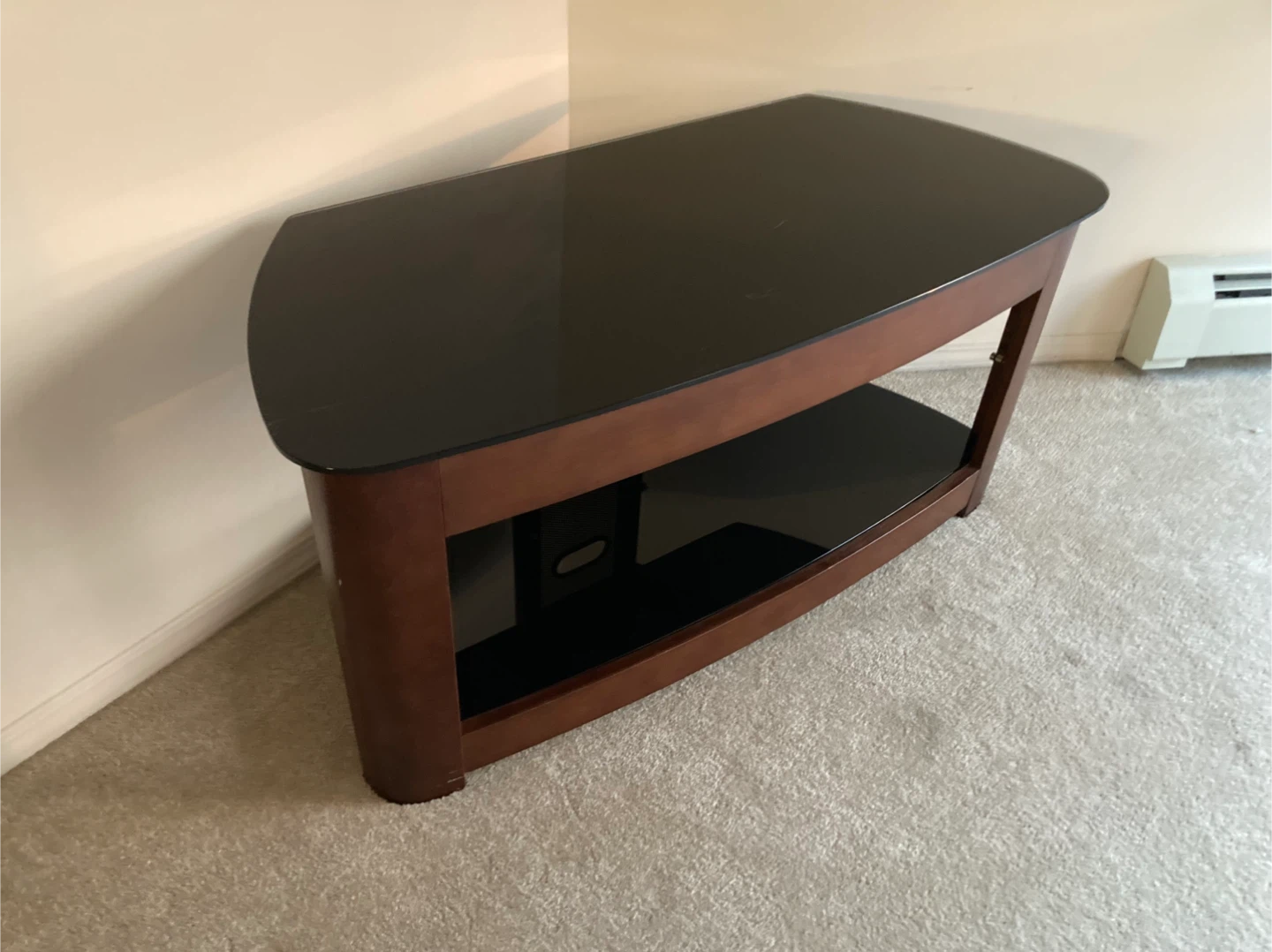Glass shelf TV stand - photo 4