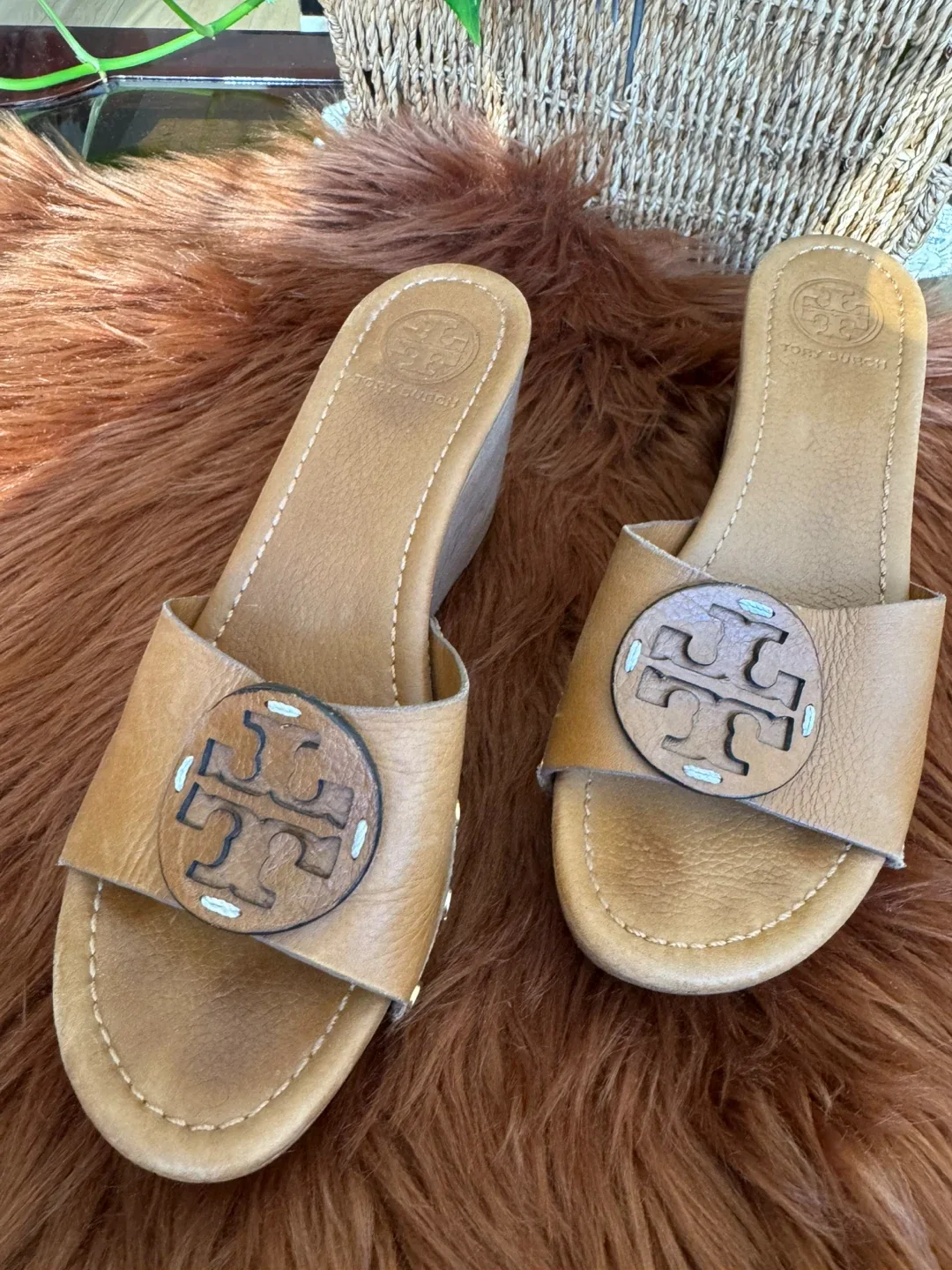 Tory Burch Wedge Sandals - Size 8 thumbnail