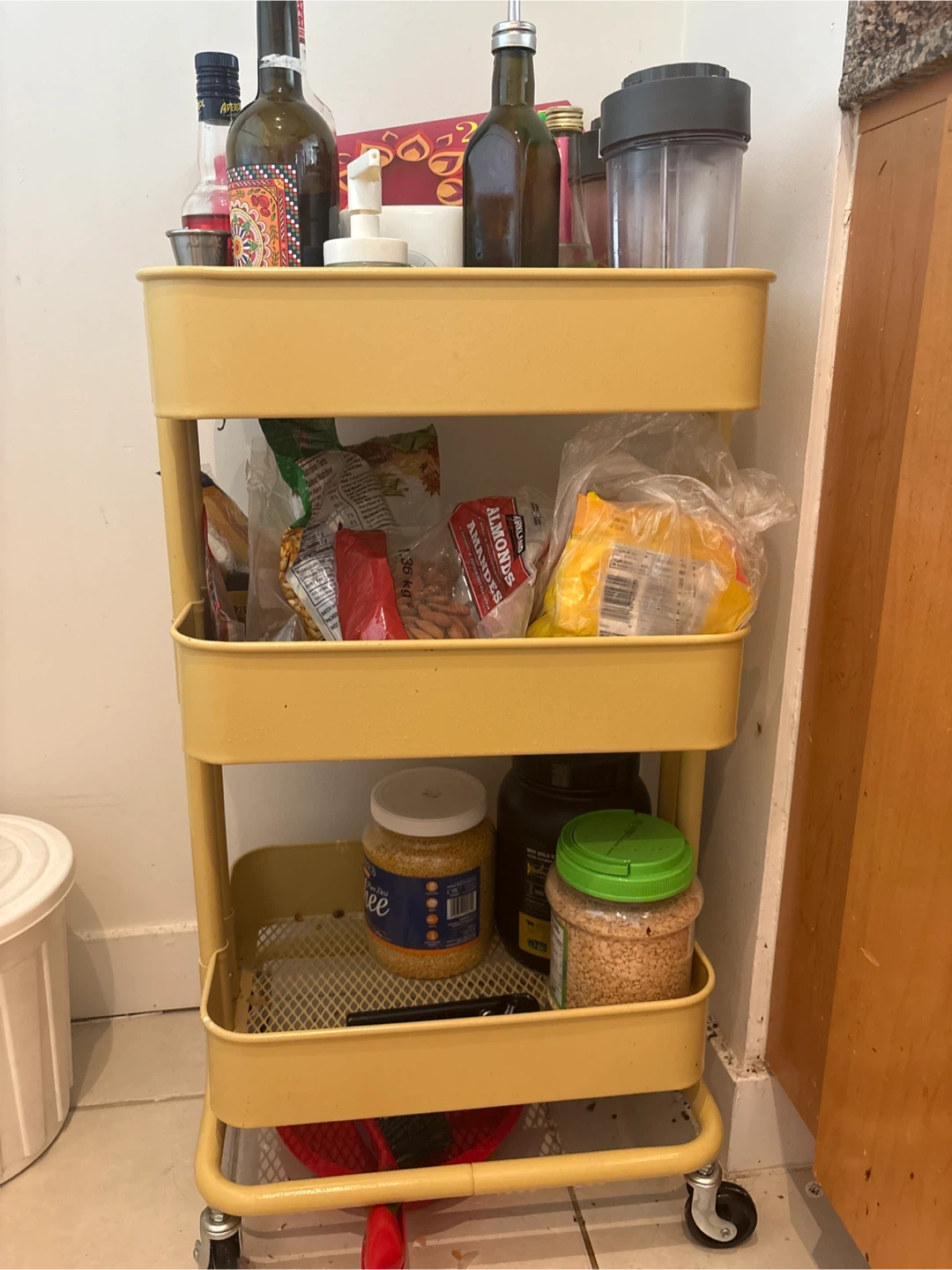 Rolling Utility Cart - Yellow