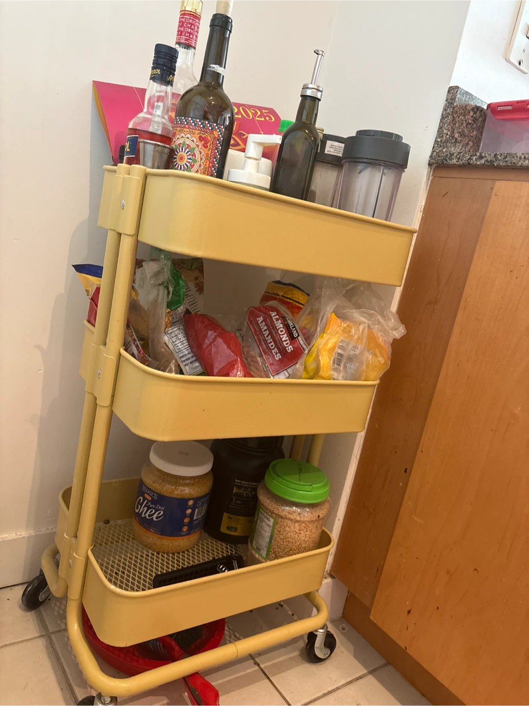 Rolling Utility Cart - Yellow - photo 3