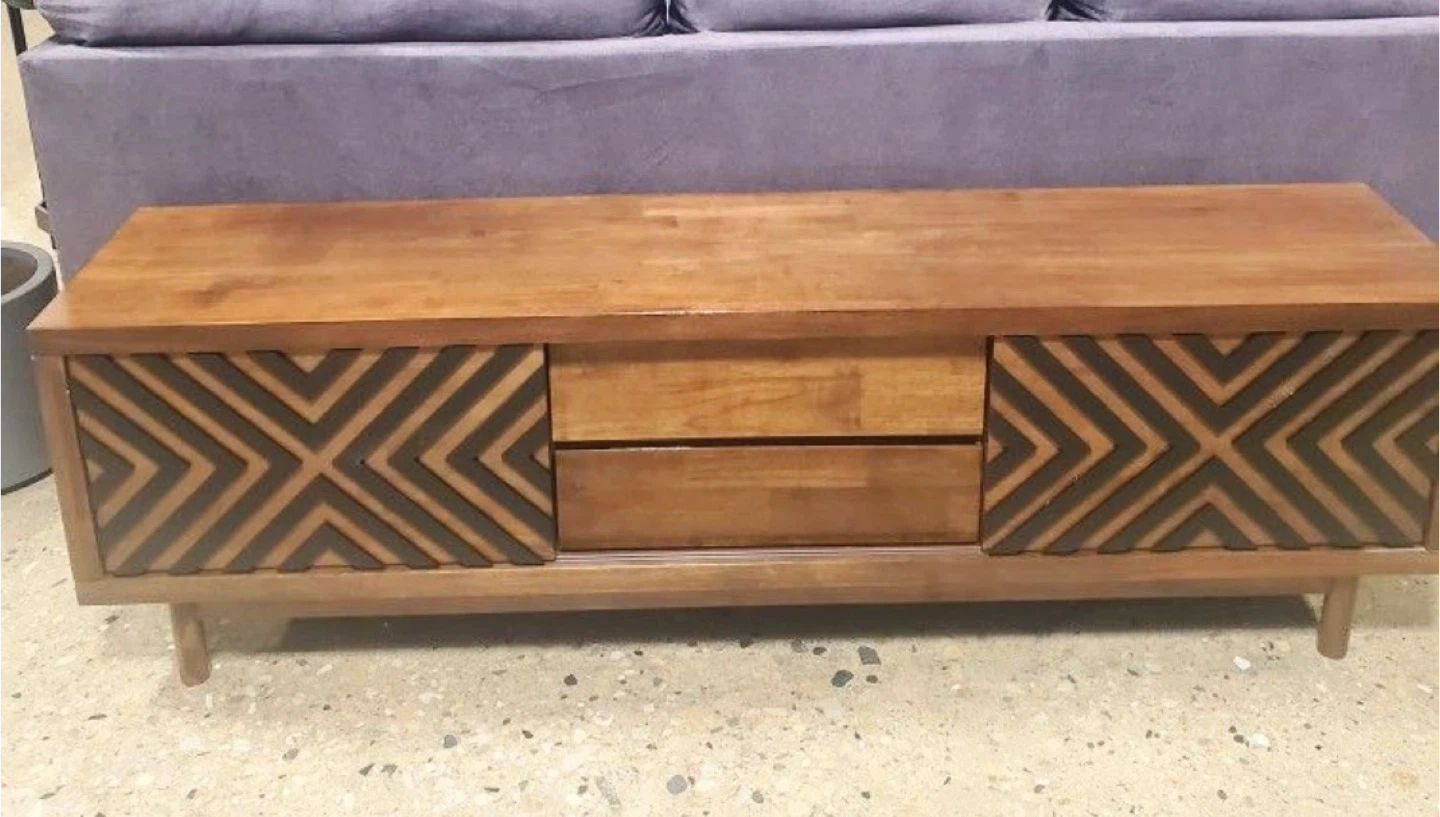 New Large Mid Century Modern Geometric TV Stands for TV’s 85”