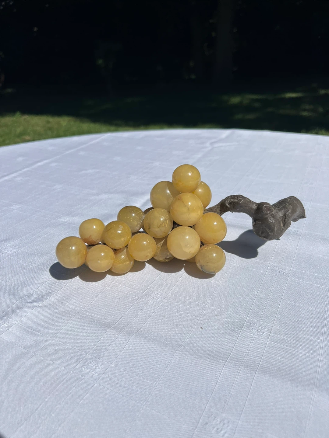 Vintage Alabaster Grape Cluster