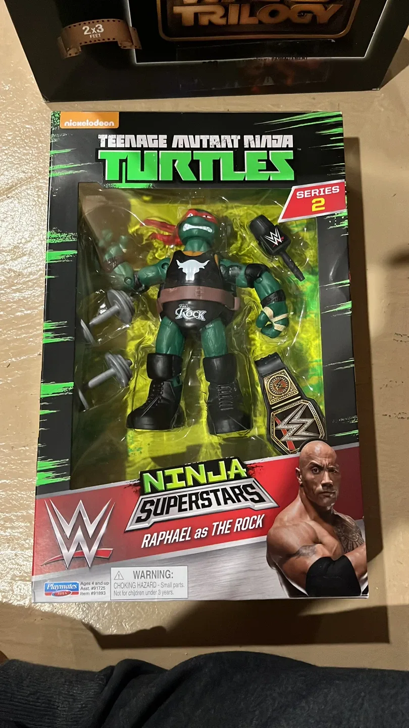 TMNT WWE Ninja Superstars Raphael as The Rock thumbnail