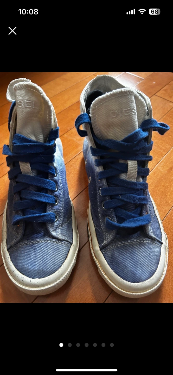 Diesel Denim High Top Sneakers 6.5