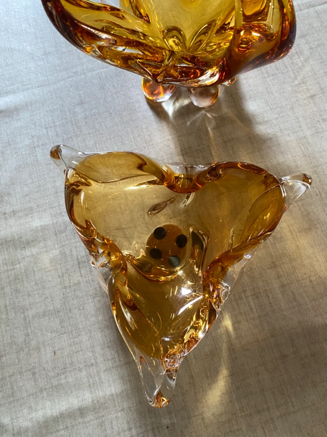 Vintage Amber Art Glass Bowl - photo 5