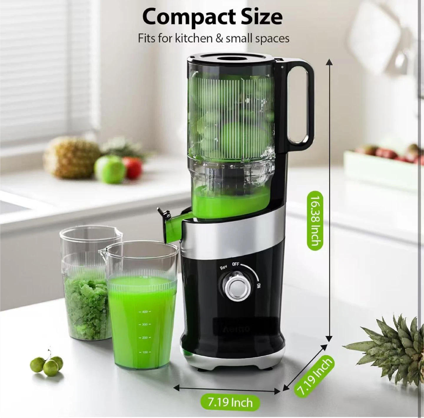 Aobosi Slow Masticating Juicer - Compact Size - photo 3
