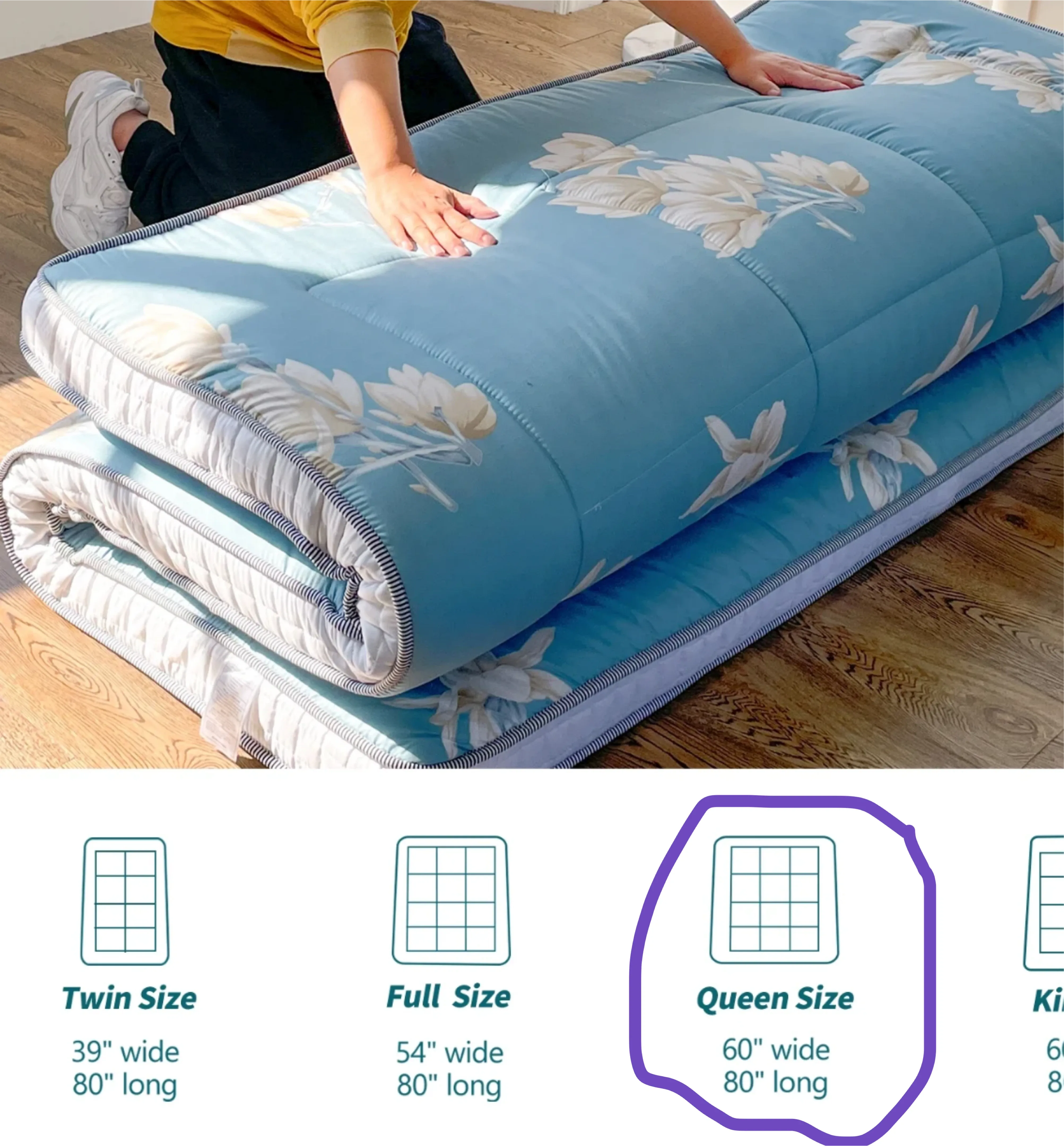 Folding Futon Mattress, Queen Size image indicator(6)