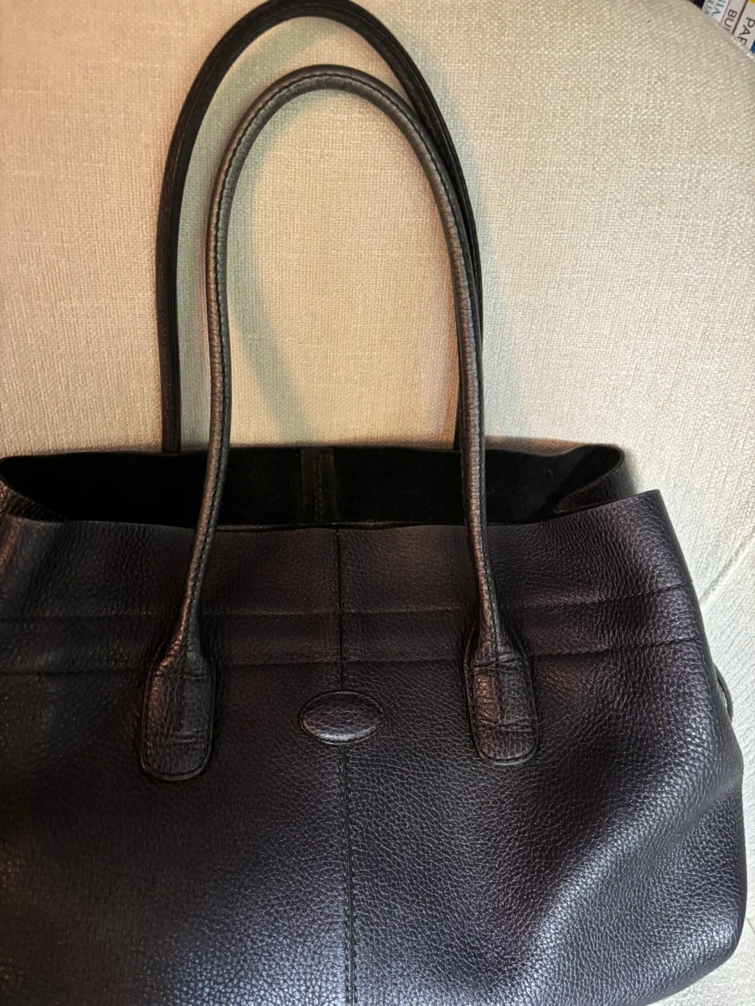 Tod's Black Leather Tote Bag image indicator(2)