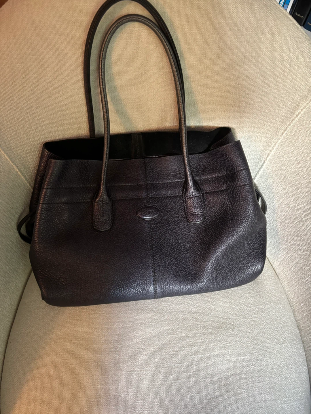 Tod's Black Leather Tote Bag
