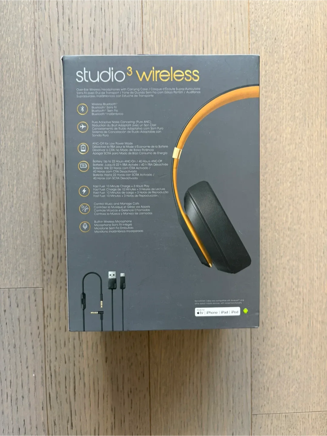 Beats Studio3 Wireless Headphones - Black/Tan image indicator(6)
