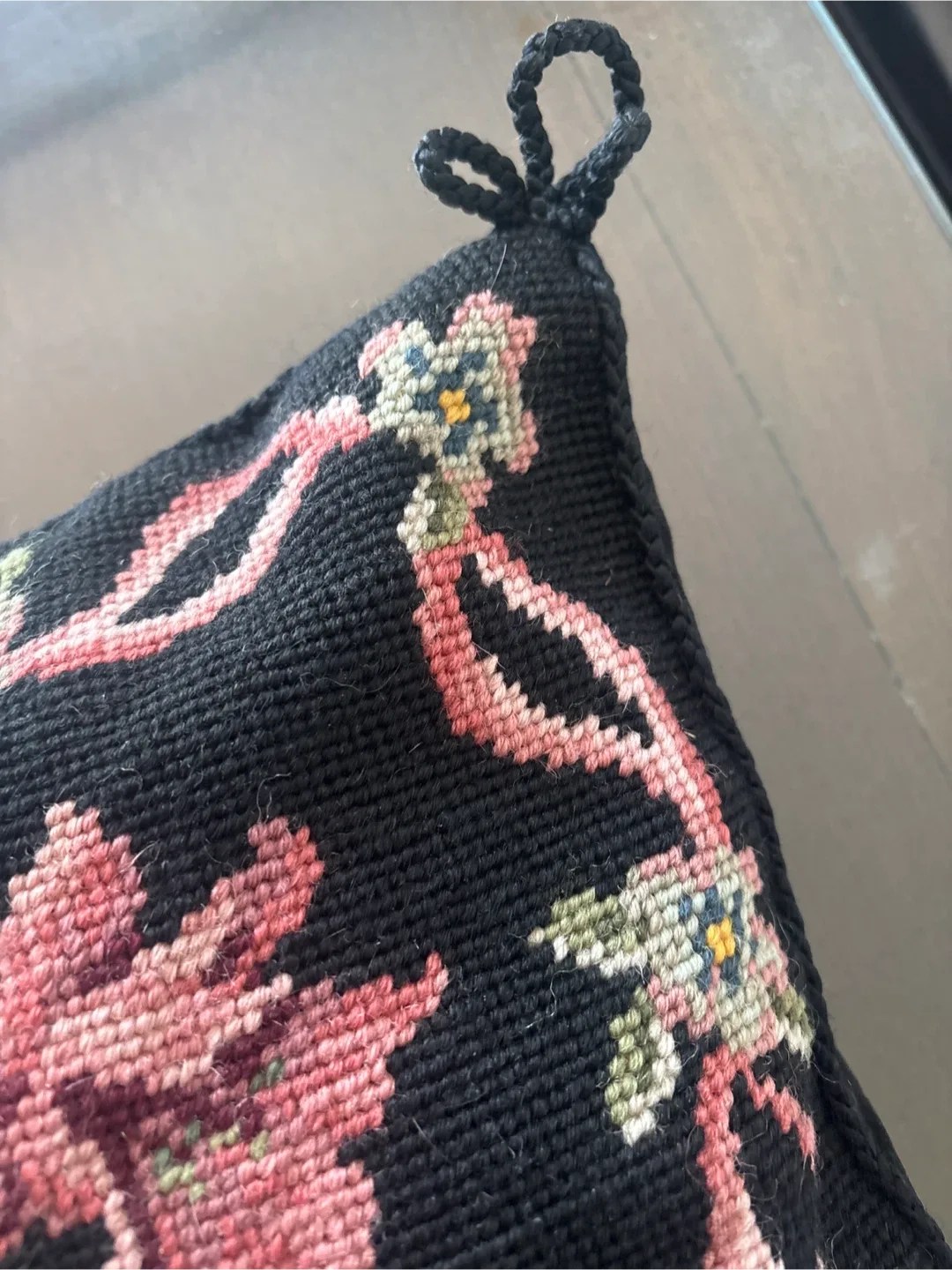 Floral Needlepoint Pillow image indicator(4)