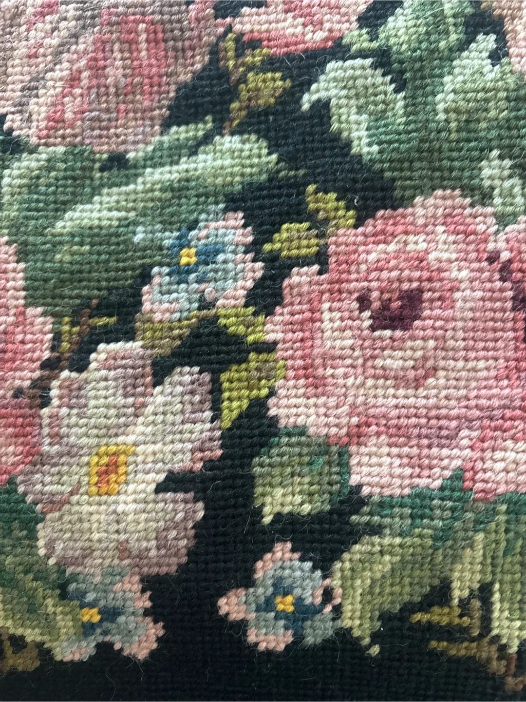 Floral Needlepoint Pillow image indicator(3)