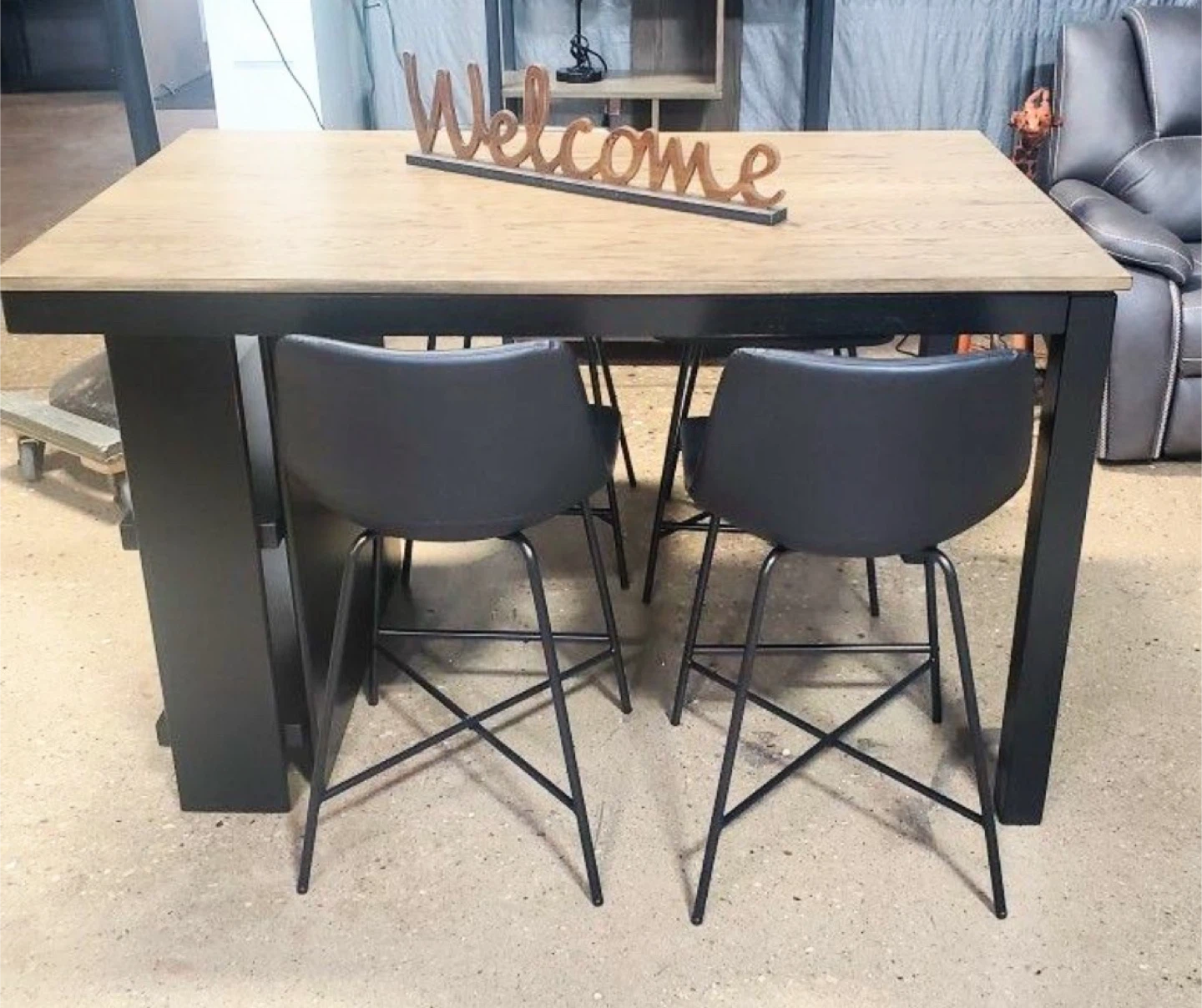 New 5 Piece Counter Height Dining Set With Side Storage