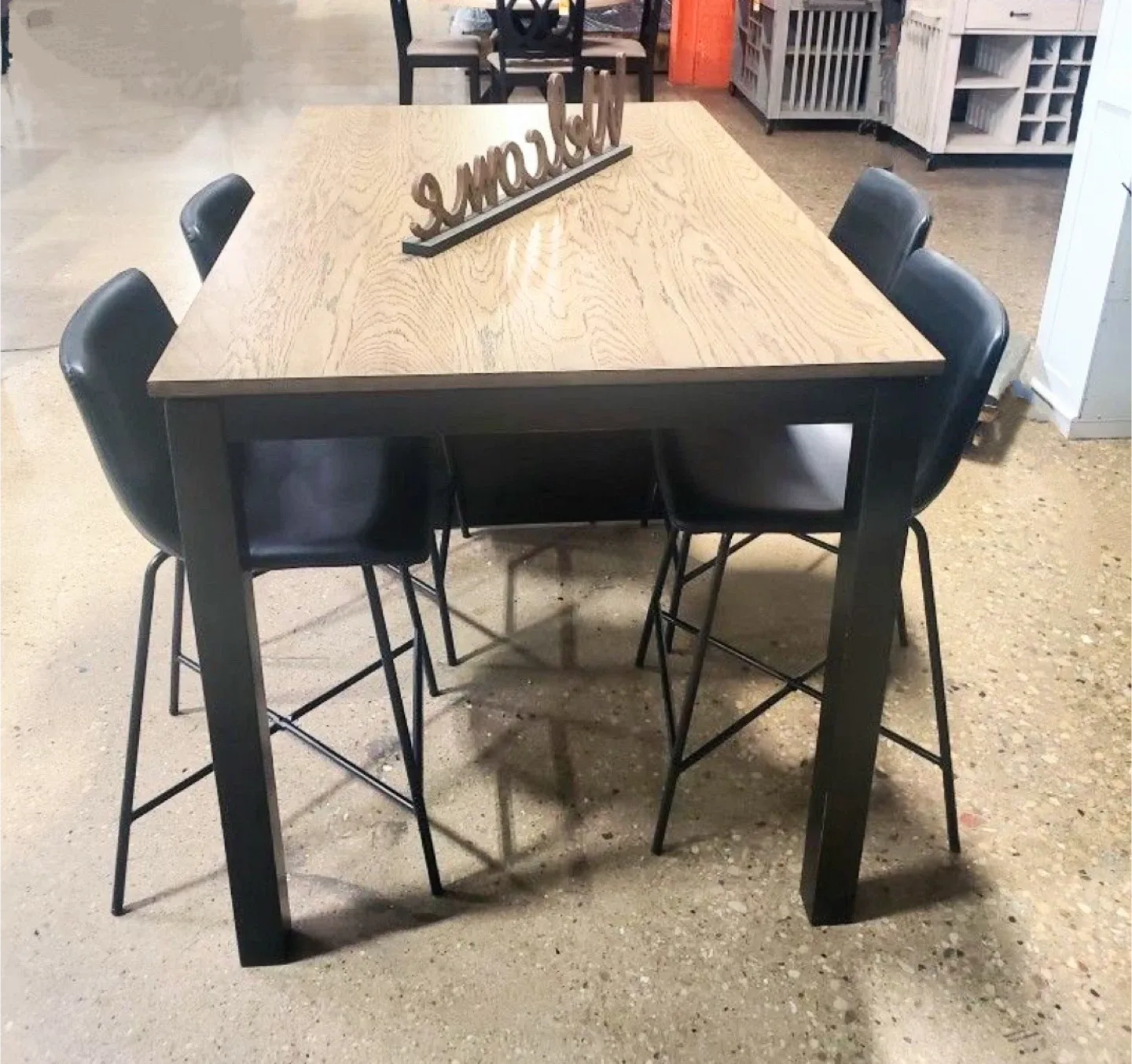 New 5 Piece Counter Height Dining Set With Side Storage image indicator(3)