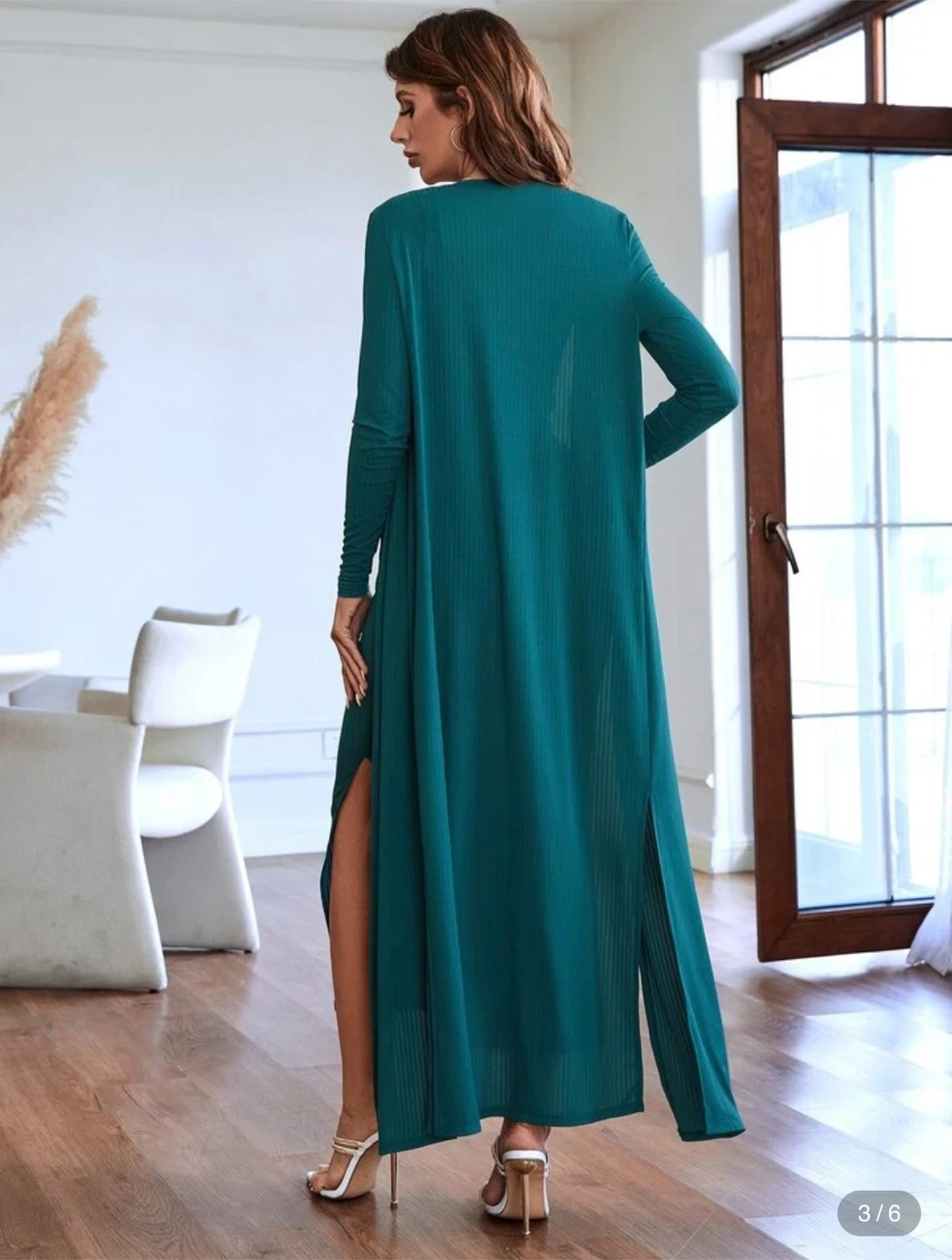 🥕 Boohoo Dark Green Dress & Cardigan Set - Size 10 - photo 2