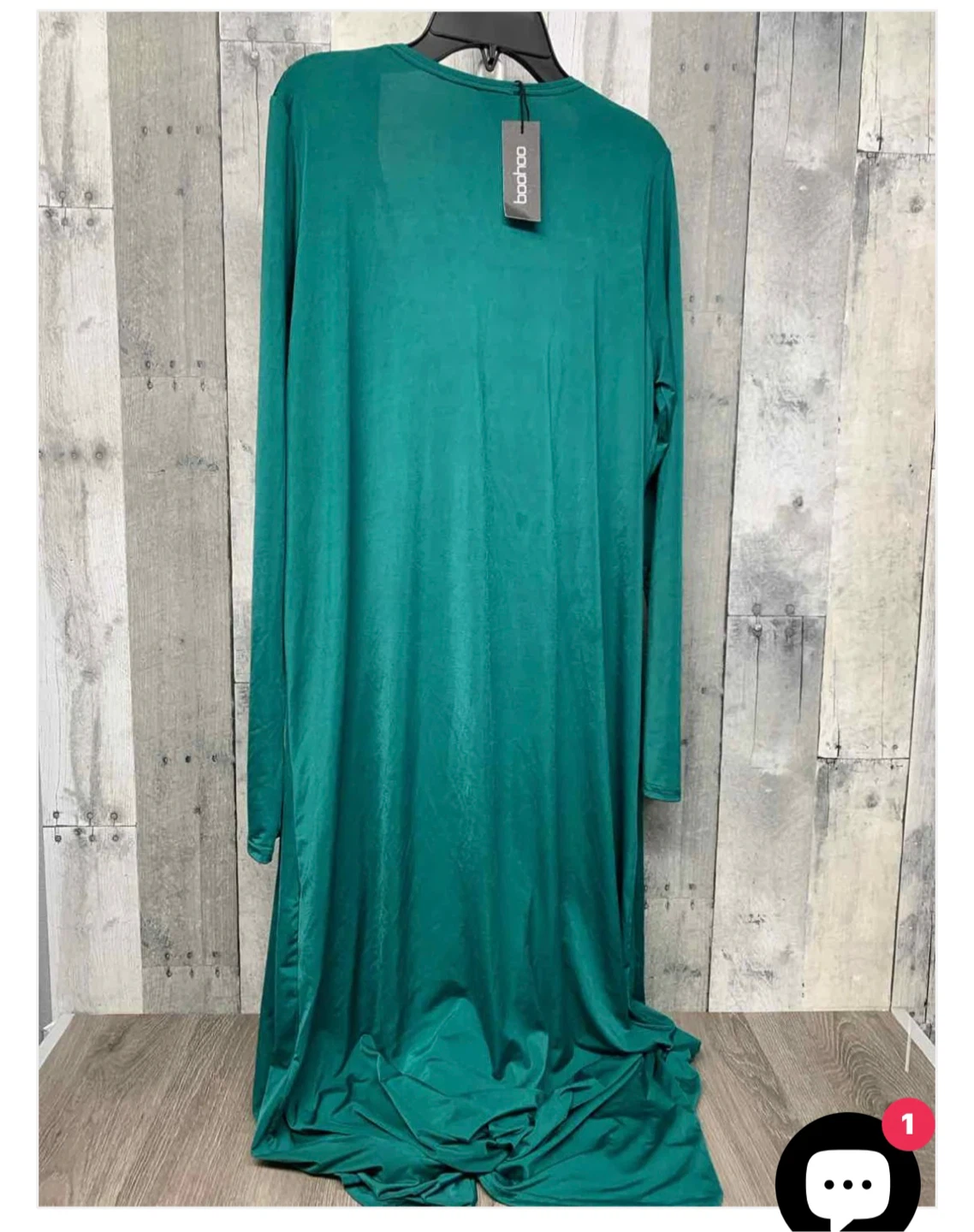 🥕 Boohoo Dark Green Dress & Cardigan Set - Size 10 - photo 3