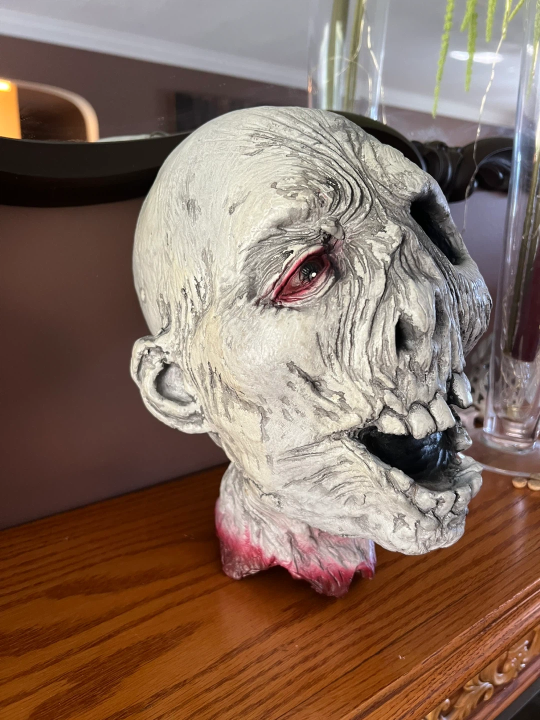 Zombie Head Halloween Prop Decoration