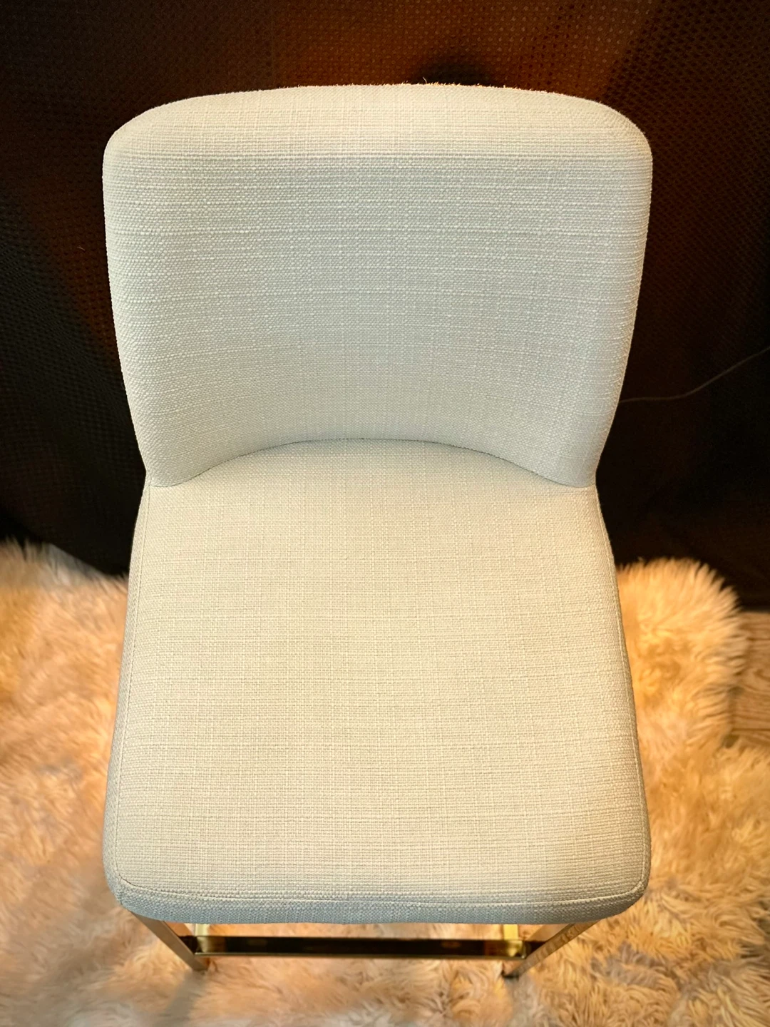 Gold and White Bar Stool - photo 3